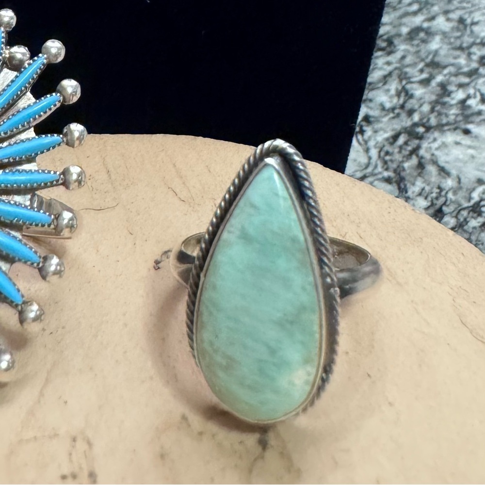 Minty variscite ring
